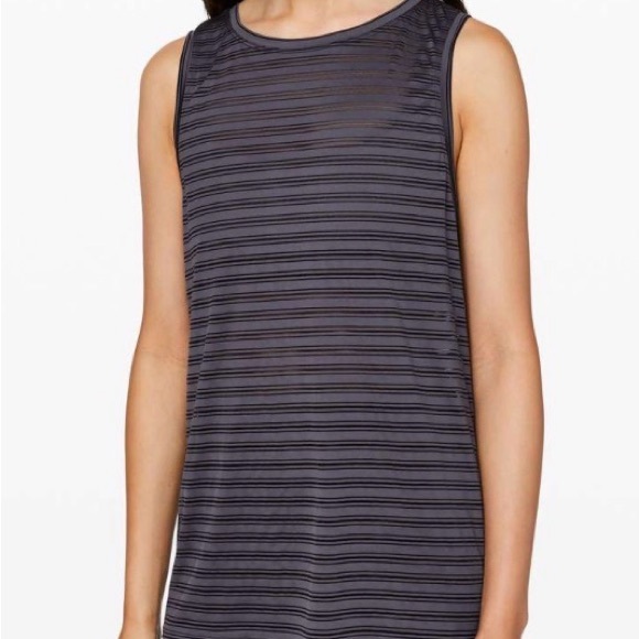Lululemon Meet Halfway Tank Striped Moonwalk Sz 6 - Picture 3 of 7